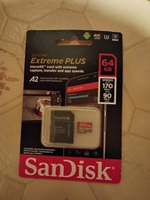 SanDisk Extreme PLUS 64GB Class 10 microSDXC Memory Card - SDSQXBZ-064G-ANCMA