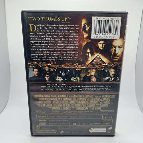 The DaVinci Code (DVD, 2006, 2-Disc Set, Special Edition, Full Frame Edition) - Picture 3 of 6