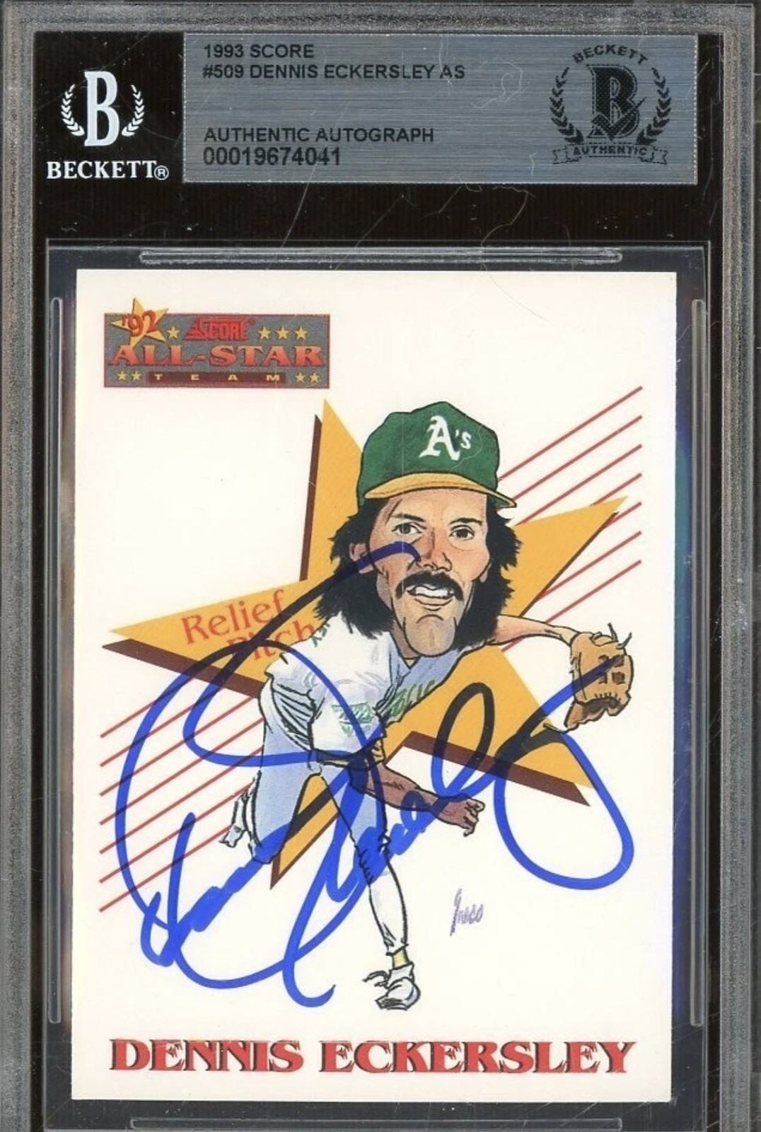 Dennis Eckersley #509 Baseball Cards 1993 Score trading card — raw and PSA graded price guide