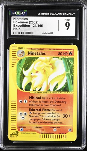 Ninetales graded CGC 9 for sale on eBay