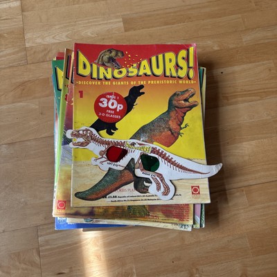 Dinosaurs! Magazines joblot+3D Glasses. Missing issues 17&38. READ DESCRIPTION 