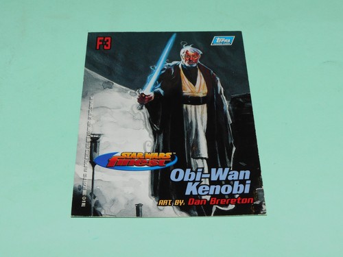 TRADING CARD - STAR WARS FINEST - F3 - OBI WAN KENOBI - TOPPS 1996 - CHROMIUM - Photo 2 sur 2