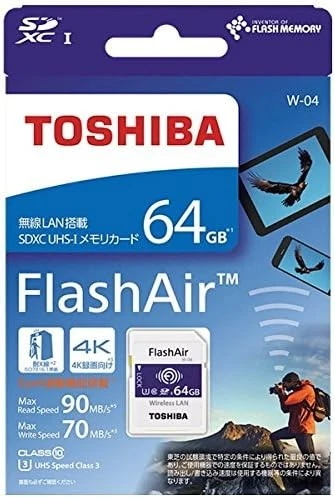 Toshiba Wireless LAN SDXC Memory Card 64GB Class10 UHS-1Flash Air SD-UWA064 64G - Image 2 of 2