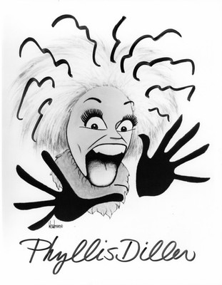 PHYLLIS DILLER Signed Autograph 8X10 PHOTO Comedian Funny Boneyard Tonight SHow