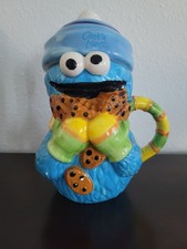 Sesame Street Cookie Monster- Sesame Workshop Cookie Jar/Mug 8 In.- Minor Chips