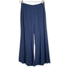 MAEVE Ultra High-Rise Wide Leg Rayon Pants SIZE 8 Blue Lightweight Culottes