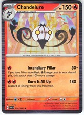 Chandelure 018/086 Pokemon SV: White Flare Holo Rare NM