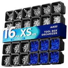 16 PCS Extra Small Parts Organizer Trays Desk Drawer Bins Hardware Toolbox