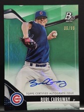 2021 Bowman Platinum - Top Prospects Burl Carraway #TOP-3 Green Autographs...