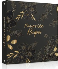 Recipe Binder with Plastic Sleeves, Full Page Cards and Dividers, Recipe Binder