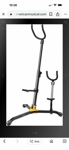 Hercules DS536B Baritone Sax and Alto/Tenor Sax Stand EUC
