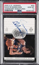 1999 UD LEGENDS LEGEND SIGNATURES #DD DAVE DEBUSSCHERE PSA 10 AUTO