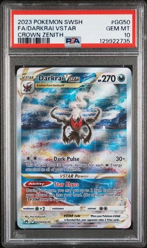 Pokemon 2023 Darkrai VSTAR PSA 10 GEM MINT Crown Zenith GG50