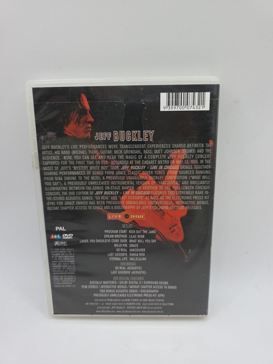 Jeff Buckley-Live in Chicago-M15+-Videos-Music. Dvd | eBay