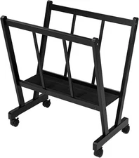 MEEDEN Art Print Rack - Drying with Rolling Casters - Metal Black 