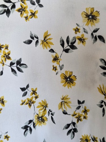 Torrid Women Shirt 3 3XL Blouse Floral Print Yellow Flowers Tie Cap Sleeve White - Picture 7 of 14