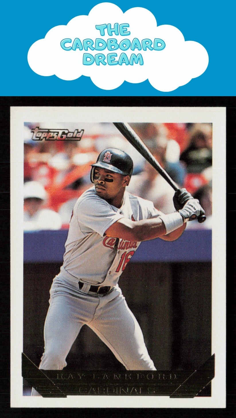 Ray Lankford 1993 Topps Gold #386 St. Louis Cardinals Baseball Card