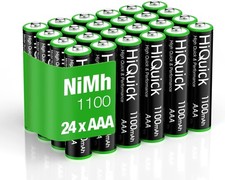 HiQuick 24 x AAA Rechargeable Batteries, Rechargeable 1100mAh Battery, Ni-MH Re 1.06 per battery