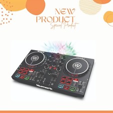 Party Mix II DJ Controller with Party Lights DJ Set with 2 Decks DJ Mixer A