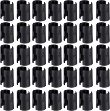 50 Wire Shelving Shelf Lock Clips for 1" Posts Black ABS Replacements Set