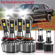 For Chevy Silverado 1500 1999-2002 LED Headlight Bulb High&Low Beam Fog Light