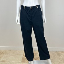 Vintage St. John Sport By Marie Gray Made in USA Classic Straight Pant Navy US 8
