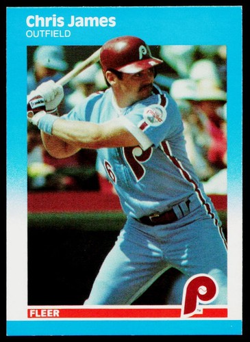 1987 Fleer Update Chris James #U-50 Philadelphia Phillies - Picture 1 of 2