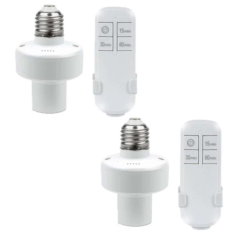 2PCS Wireless Remote Control Light Lamp E27 with Remote Control Timer Screw Bulb - Image 3 of 4
