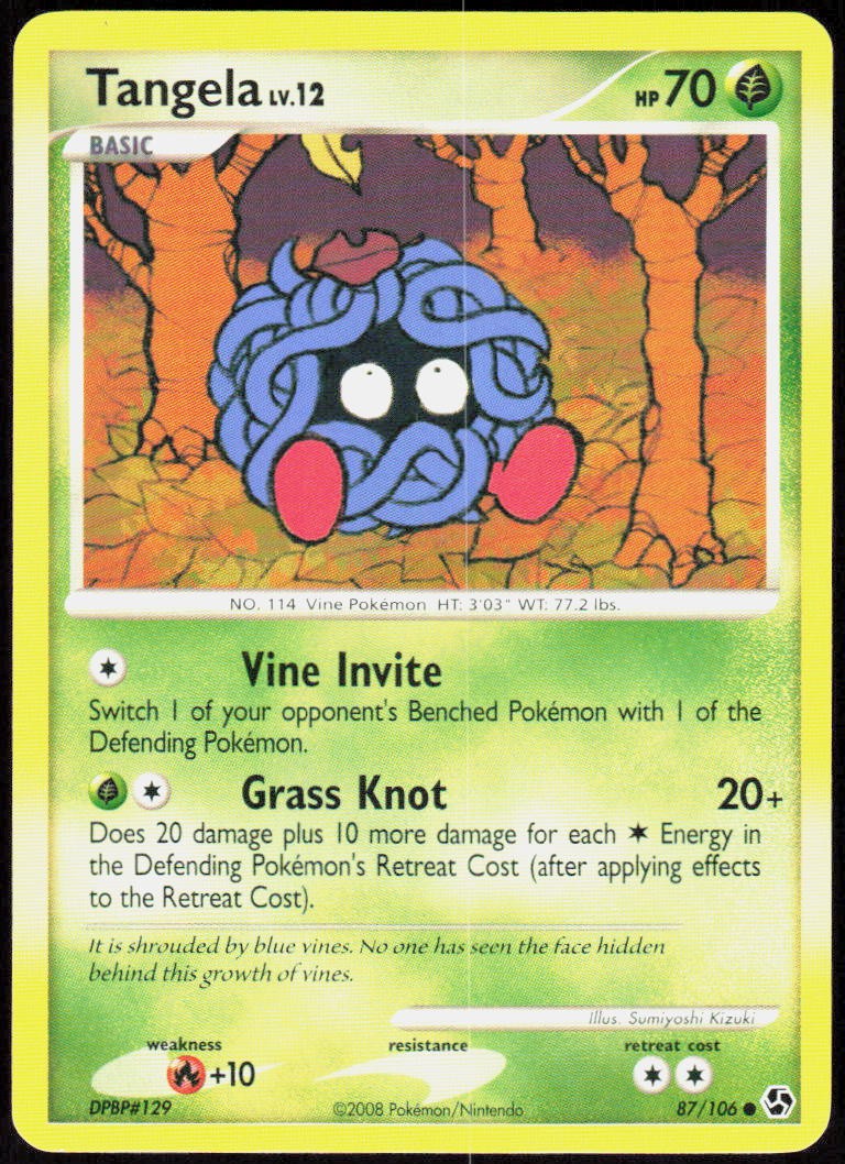 Tangela 87/106 Common Great Encounters Pokemon Lightly Played