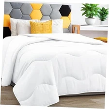 Comforter Cooling All Season Duvet Insert Breathable King White Lightweight