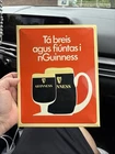 rare vintage 1950’s/60’s guinness tin over cardboard metal sign 8x12 in irish!