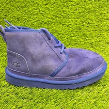 UGG Neumel Mid Girls Size 4Y Vibrant Purple Violet Hue Leather Chukka Boots