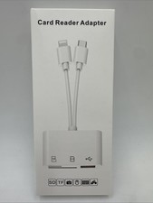 SD Card Reader for IPhone IPad, Lightning and USB C Dual Port SD Card Adapter
