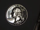 Uncirculated Proof 1953 Philadelphia Mint Silver Washington Quarter brilliant