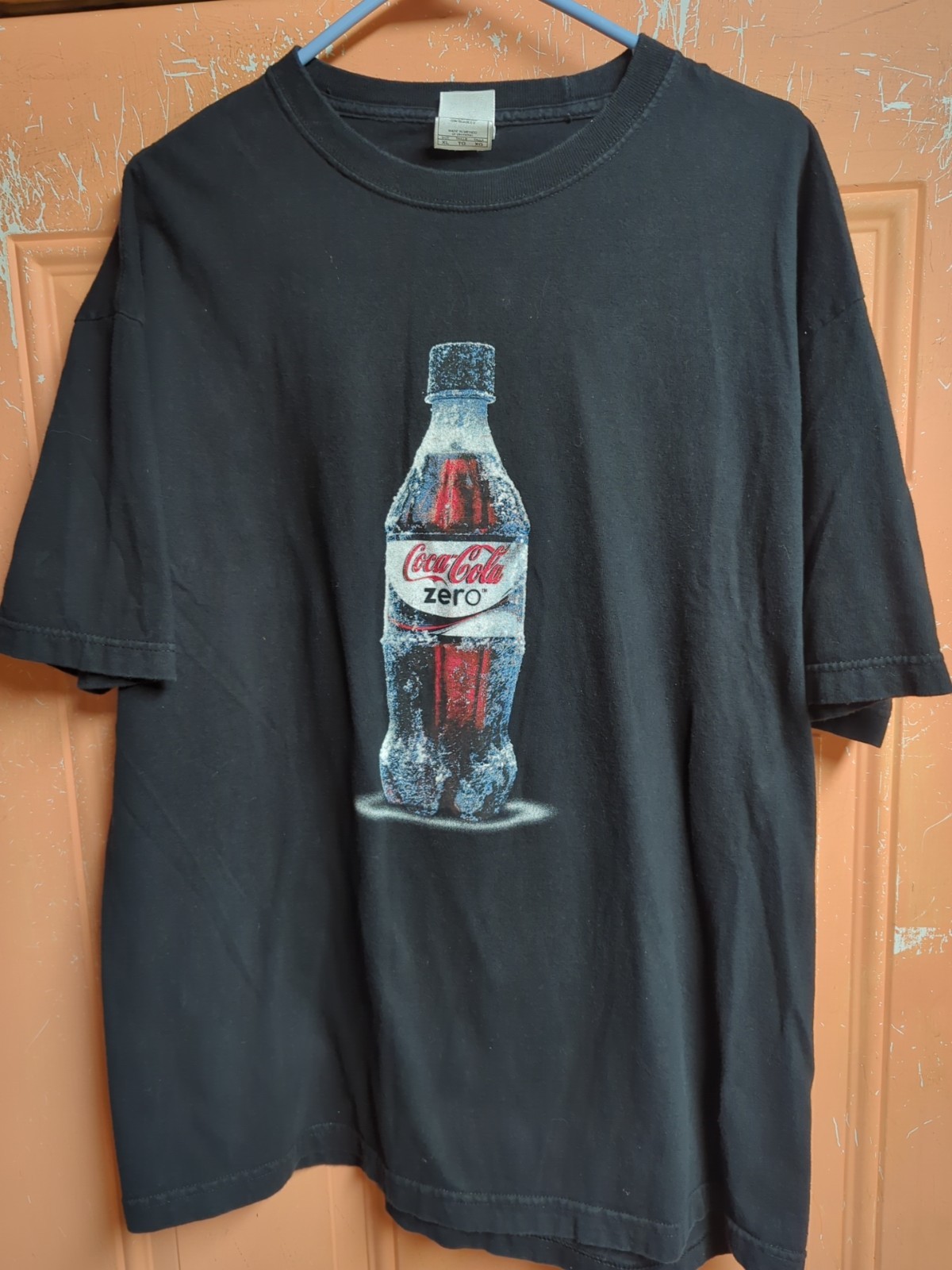 Vintage Y2K Coca Cola Zero Black Tee Sz XL Everybody Chill Retro T-Shirt