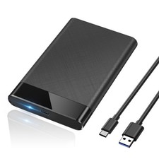 2.5'' External Hard Drive Enclosure, 6Gbps USB C 3.1 Gen 2 to SATA III ToolFr...
