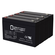 Mighty Max 6V, 9Ah, AGM, F2 Battery Compatible with Dual-Lite 12826 - 4 Pack