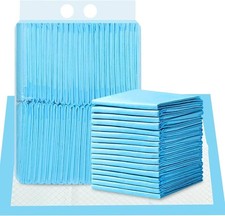Huntoshon 100 Pcs Disposable Changing Pads, Super Absorbent S-100 Pack, Blue