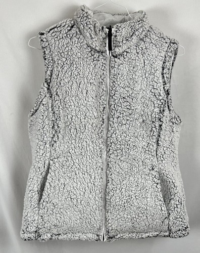 Women’s Free Country Size L White/Gray Reversible Puffer Vest MSRP $70 - Picture 3 of 4