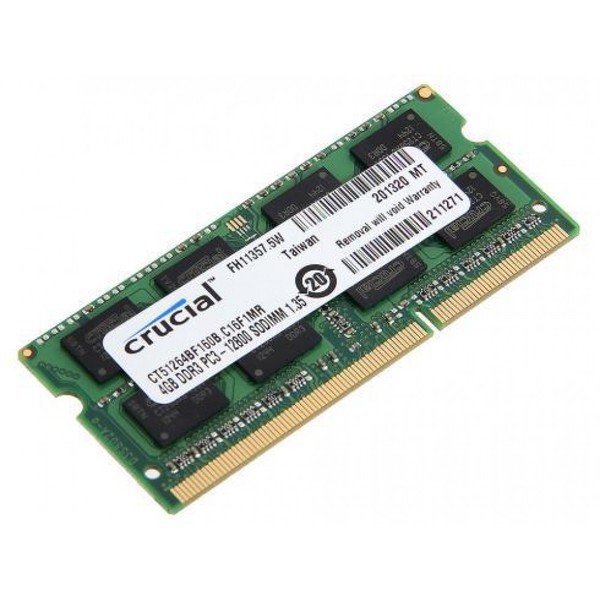 Crucial 4GB (1 x 4GB) PC3-12800 (DDR3-1600) Memory (CT51264BF160B) for ...