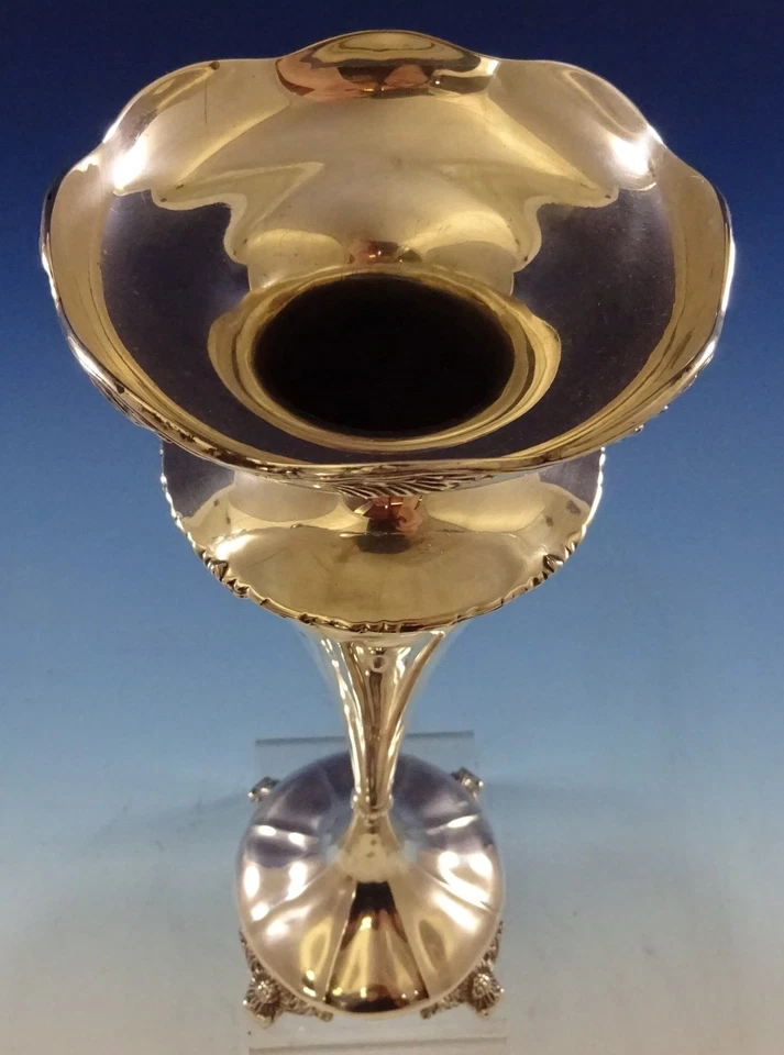 Chrysanthemum by Tiffany and Co Sterling Silver Vase 13" Tall (#2633) - Image 3 of 4