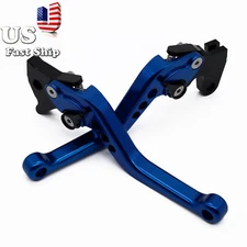 CNC Blue Short Brake Clutch Levers Handle For Yamaha YZF R1/R1M/R1S 15-2024 Set