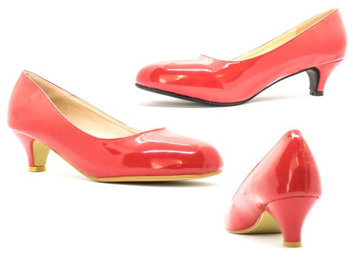 DAMEN NIEDRIGER KÄTZCHENABSATZ ARBEITSHOF ABENDKLEID MÄDCHEN SCHUHE PUMPS 3-12 - Bild 35 von 42