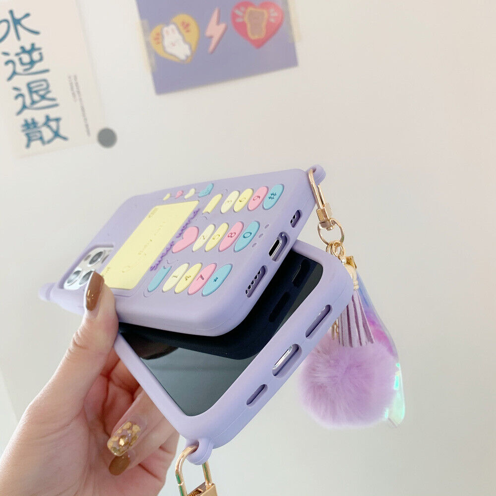 Cute Girl Phone Pendant Silicone Case Cover For Apple Cute Girl Phone Pendant Silicone Case Cover For Apple