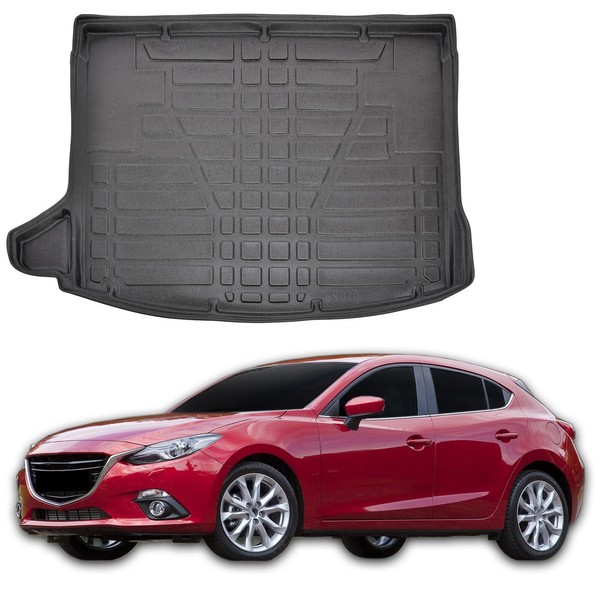 Kofferraumwanne Laderaumwanne FüR Mazda 3 2013-2019 SchräGheck Antirutsch-image