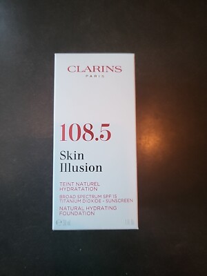 Clarins Skin Illusion Hydrating Foundation Spf15 108.5 Cashew 1oz 