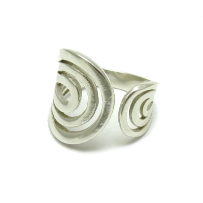 Handmade 925 Silver Ring - Spiral Design - Modern Ladies Ring 19mm