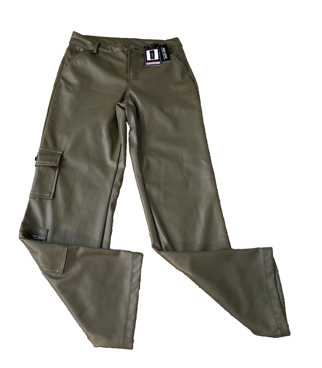 【Ordes】関税/送料込み Faux leather cargo trouser-Deep Green s-l1200.png