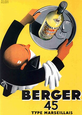 Berger 45 Vintage Liquor Advertising Giclee Canvas Print 14x20