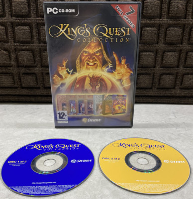 King's Quest Collection PC CD-ROM Game 2-Discs (7 Full Games / Sierra) VERY GOOD